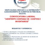 asistentente contable de costos e inventarios